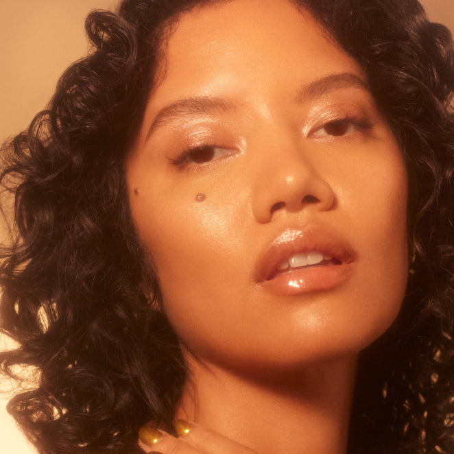 women with dewy skin