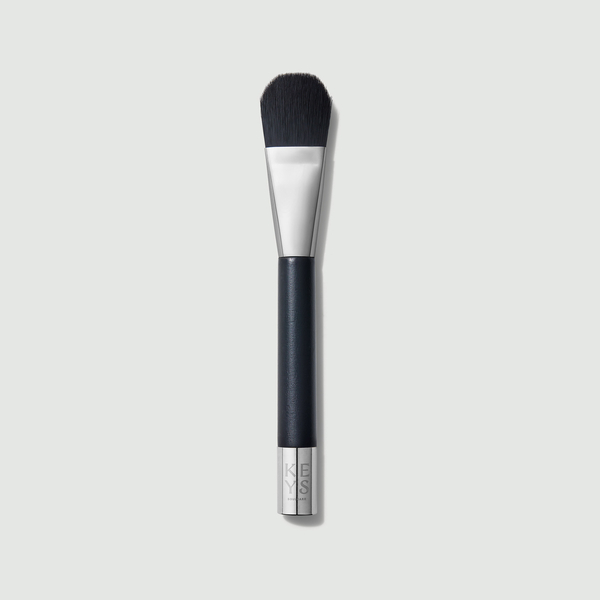 1pc Black Foundation Brush, Also Suitable For Facial Mask Brush