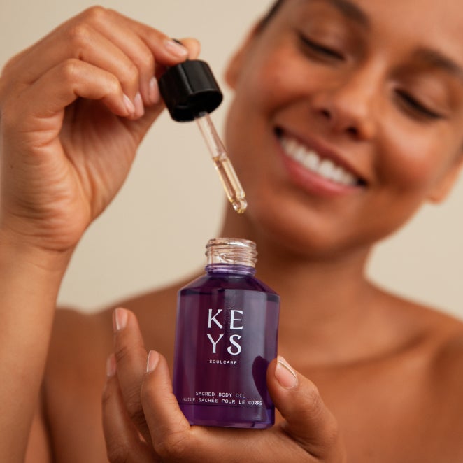 Body Oil near arm